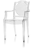 LA16 Chaise transparente GHOST avec accoudoirs en polycarbonate - set de 10 fauteuils - Neutre - 20LA100