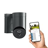 Somfy 2401563 - Outdoor Camera - Caméra de Surveillance Extérieure Wifi - 1080p Full HD - Sirène 110 dB - Branchement Possible sur Luminaire Existant