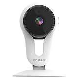 ANTELA Caméra Surveillance WiFi Intérieur 1080P, Caméra IP Détection de Mouvement, Audio Bidirectionnel, Caméra de Sécurité Vision Nocturne, Compatible avec Alexa, Google Home, pour Bébé/Animaux