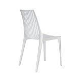 Scab Design Lot de 2 chaises tricot Chair en polycarbonate - Fabriquées en Italie - Blanc