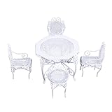 Luojuny Chaises de Table en Fer, Blanc