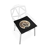 linomo Wolf Mond Memory Foam Coussin de chaise pour enfant 40 x 40 cm