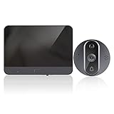 Tuya Smart Cat's Eye Camera Interphone sans fil Miroir de porte électronique Cat's Eye avec sonnette Home Video Doorbell