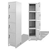 Armoire à casiers avec 4 compartiments 38 x 45 x 180 cm