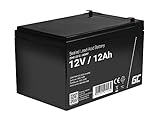GreenCell® Rechargeable Batterie AGM 12V 12Ah accumulateur au Gel Plomb Cycles sans Entretien VRLA Battery étanche Résistantes| Jouets | Installations d'alarme | Véhicules pour Enfants