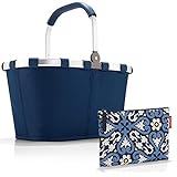 reisenthel 2-Part. Set carrybag with Addition Shopping Basket Shopping Bag Basket Shopping Cosmetics Cosmetic Bag (Dark Blue)