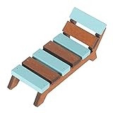 Accessoires pour maison de poupée, fabriqué à la main, chaise longue en bois, adorable mini chaise de plage pour micro paysage de plage