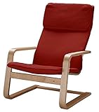 Custom Slipcover Replacement Couvrir Seulement! La Chaise n'est Pas Incluse! Housse en Coton pour Housse de Fauteuil IKEA Pello (Coton Rouge)