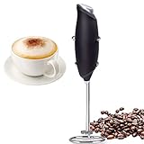 Mousseur à lait Portable Mélangeur à café smoothie Mini mousseur à cappuccino Idéal pour chocolat chaud Alimenté par batterie Mousseur à café en acier inoxydable durable