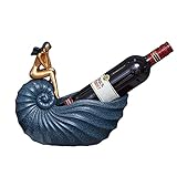 Casier à Vin Titulaire de vin de conque Girl Moderne et simple Bottle Single Boot, Armoires à vin, Pub Décoration de la maison Ornements Étagère à Vin pour Bar Séjour Cuisine (Color : Navy blue)