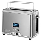 Russell Hobbs Toaster, Grille-Pain, Décongèle, Réchauffe, Température Ajustable, Rapide, Chauffe Viennoiserie - Inox 24200-56 Compact Home