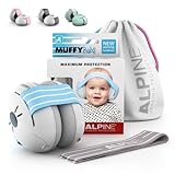 Alpine Baby Muffy Casque Anti bruit bébé : protection auditive pour bébés et tout-petits de 12 à 36 mois - Améliore le sommeil pendant les déplacements - Réglable et confortable - Blue