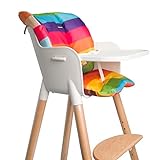 LANGING 1 coussin coloré pour chaise haute de bébé, coussin de siège arc-en-ciel