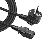 BERLS Cable Alimentation 3 Broches ecCran PC pour DELL BENQ HP AOBC, Câble D'alimentation pour Projecteur Benq, Cordon Electrique Secteur pour Samsung TV, Prise Electrique 10A 250V IEC 320 C13, 1.5m