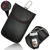 FOAMO Keyless Go Étui de protection pour clé de voiture avec protection RFID Noir et rouge