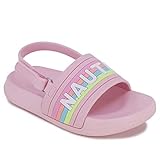 Nautica Kids Toddler Athletic Slide Pool Sandal |Boys - Girls| Toddler- Little Kid-Diamoni Toddler-Prisim Pink Rainbow-12