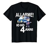 Enfant Alarme bébé voiture de police « I am 4 years » T-Shirt