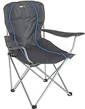High Peak 44108 Chaise de Camping Pliante Mixte Adulte, Gris Foncé/Bleu, 54 x 43,5 x 41/93 cm