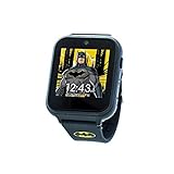 DC Comics Touch-Screen Watch with Silicone Strap, Black, 19.3 (Model: BAT4740