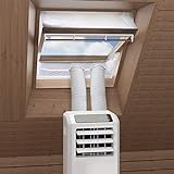 HOOMEE Tissu d’Isolation pour Fenêtre à Pivot Central avec Un Périmètre Allant de 381cm à 460cm - pour Climatiseur Mobile et Sèche-Linge - Adapté à Toutes Les Unités Mobiles De Climatisation