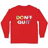 lepni.me T-Shirt Enfant N'abandonnez Pas l'arc-en-Ciel Rester Heureux Citation de Motivation (5-6 Years Rouge Multicolore)