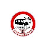 Alarme camping car logo 28 Détection alarme sonore autocollant adhésif sticker - Taille : 8 cm