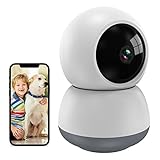 Caméra Surveillance WiFi 1080P pour Bébé/Aîné/Animal de Compagnie, Babyphone Caméra avec Audio Bidirectionnel, Détection de Mouvement/Son