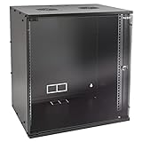 HMF 65712-02 - Armoire réseau, armoire serveur 19' - 12 U - Profondeur 400 mm - Porte en verre - Noir