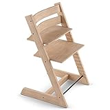 TRIPP TRAPP® Chaise Haute – Chaise haute avec dossier pour bébé ergonomique et évolutive pour toute la vie – Couleur: Chêne Naturel