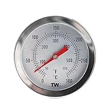 Thermometer World Thermomètre pour huile de friture en acier inoxydable avec clip 150 mm