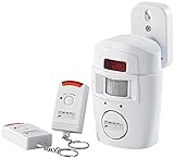 VisorTech Alarme de Mouvement : Alarme Domestique avec détecteur de Mouvement PIR et 2 télécommandes (détecteur de Mouvement avec Sortie sonore)