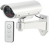 Caméra de surveillance factice avec détecteur de mouvement et fonction alarme [VisorTech]