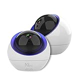Caméras de Surveillance Wi-FI Extérieur, ZKTeco FHD 1080P Caméra de sécurité Compatible avec Alexa- Étanche, avec Alarme- Audio bidirectionnel- Détection de Mouvement- iOS & Android