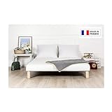 by sommiflex Sommier tapissier Blanc 140x190cm Fabrique France