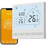 Beok Tuya Thermostats Intelligents Thermostat de Chauffage Thermostat d'ambiance Thermostat WiFi Thermostat pour Chauffage par Le Sol électrique Compatible avec Alexa, Google 16A TOL47
