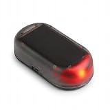 Alarme de voiture factice à énergie solaire avec lumière LED rouge simulée système de sécurité d'avertissement antivol clignotant