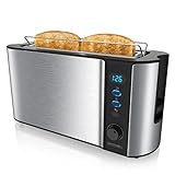 Arendo Grille-pain automatique avec fonction dégivrage - Boîtier double paroi isolant thermique - Entrée automatique - Grille de cuisson - Tiroir à miettes extractible - Certifié GS