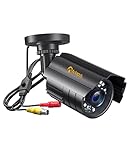 Anlapus Caméra de sécurité extérieure 1080p FHD CCTV Bullet Camera avec Vision Nocturne de 20 m pour système de Surveillance AHD/CVI/TVI/960H, étanche IP66 Matal