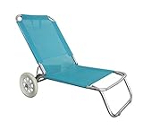 O'Beach Chaise de plage avec roulettes - Structure Pliable et Confortable