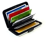 MaxBox – étui pour cartes de crédit en aluminium argenté, porte cartes sécurisé protection rfid nfc, porte carte de crédit, boite pour cartes EC