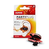 Alpine PartyPlug Bouchons d'oreilles : protections auditives pour la musique (fêtes, festivals et concerts) - Restitution parfaite du son - Hypoallergéniques et réutilisables - Embouts noirs