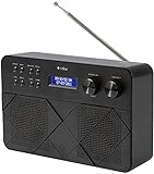 Radio Portable Dab/Dab Plus/FM Haut-parleurs Stéréo sur Piles et à Secteur, Poste Radio Numérique avec Double Alarme/Sommeil
