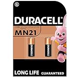 Duracell MN21 Pile Alcaline 12V, A23/23A/V23GA/LRV08/8LR932 pour Télécommandes, Sonnettes de Porte sans Fil/Systèmes de Sécurité, Noir/Copper - Pack de 2