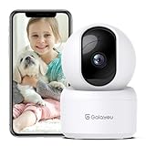 GALAYOU 2k Caméra Surveillance WiFi Intérieure, Détection Humaine AI Suivi Intelligent 360° WiFi sans Fil Compatible avec Alexa&Google Home Sirène pour Bébé/Animaux Chien G2