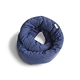 Huzi Infinity Pillow - Oreiller de Voyage, Coussin de Voyage. Support Nuque, Cou et Menton Taille Unique (Bleu Marine)