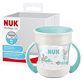 NUK Mini Magic Cup Tasse antifuite | Rebord antifuite 360° | À partir de 6 mois | Poignées ergonomiques | Sans bisphénol A | 160 ml | Souris (bleu)