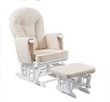 Chaise de grossesse Serenity Nursing Glider blanche avec repose-pieds