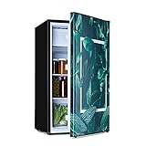 KLARSTEIN CoolArt - Combiné réfrigérateur-congélateur, réfrigérateur avec 2 niveaux de refroidissement, façade design, thermostat avec 5 niveaux, 0 à 10 ° C, capacité 79 litres - design forêt