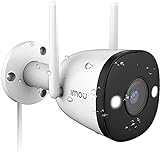 Imou Caméra de Surveillance WiFi Extérieure, 2.5K Caméra IP Exterieur WiFi Étanche avec Vision Nocturne Couleur de 30m, Détection Humaine AI, Compatible avec Alexa Google Home (Bullet 2E 4MP)