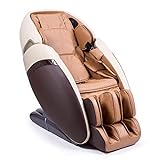 SAMADHI® Fauteuil de massage 2D+ Marron (modèle 2022) - Technologie de Gravité et d'Espace “Zero” - 6 modes de massage professionnels - Générateur d'ions oxygène - Son surround, 3D - USB
